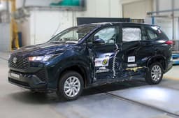 Toyota Innova HyCross Bharat NCAP has tested both petrol and hybrid variants; ratings apply to entire lineup. Toyota Innova HyCross Bharat NCAP has tested both petrol and hybrid variants; ratings apply to entire lineup.